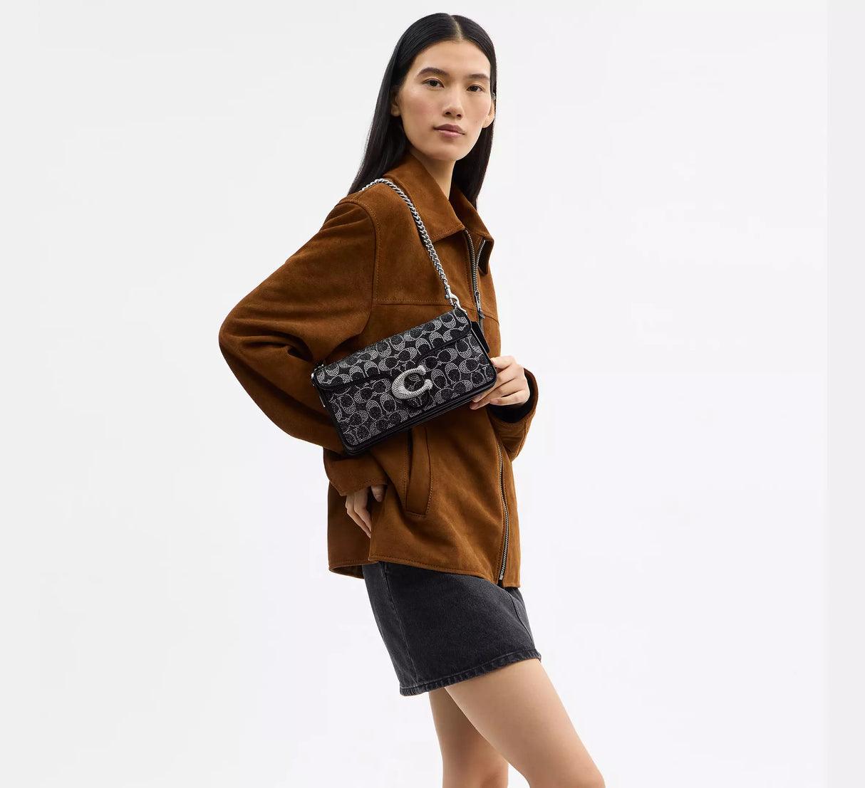 Tabby Shoulder Bag With Signature Beading