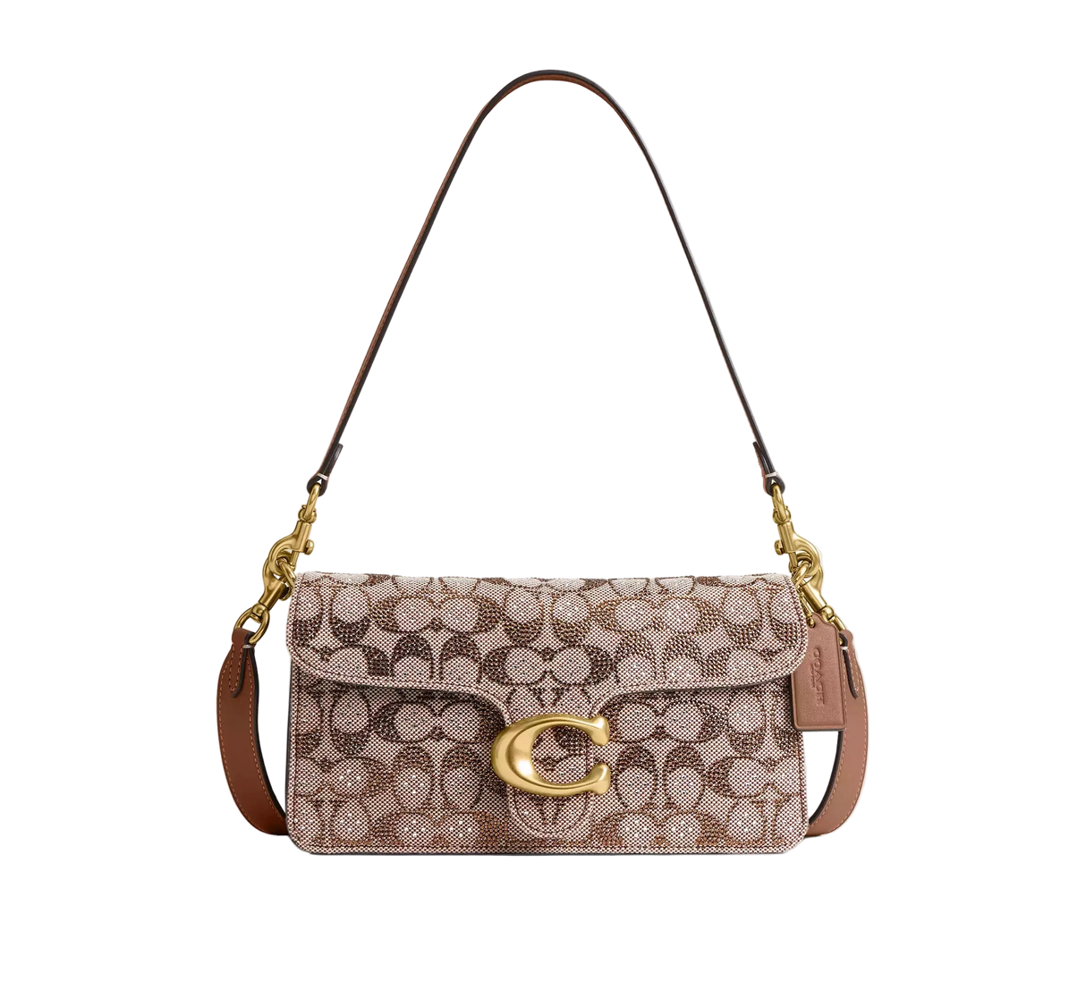 Tabby Shoulder Bag In Crystal Signature Jacquard