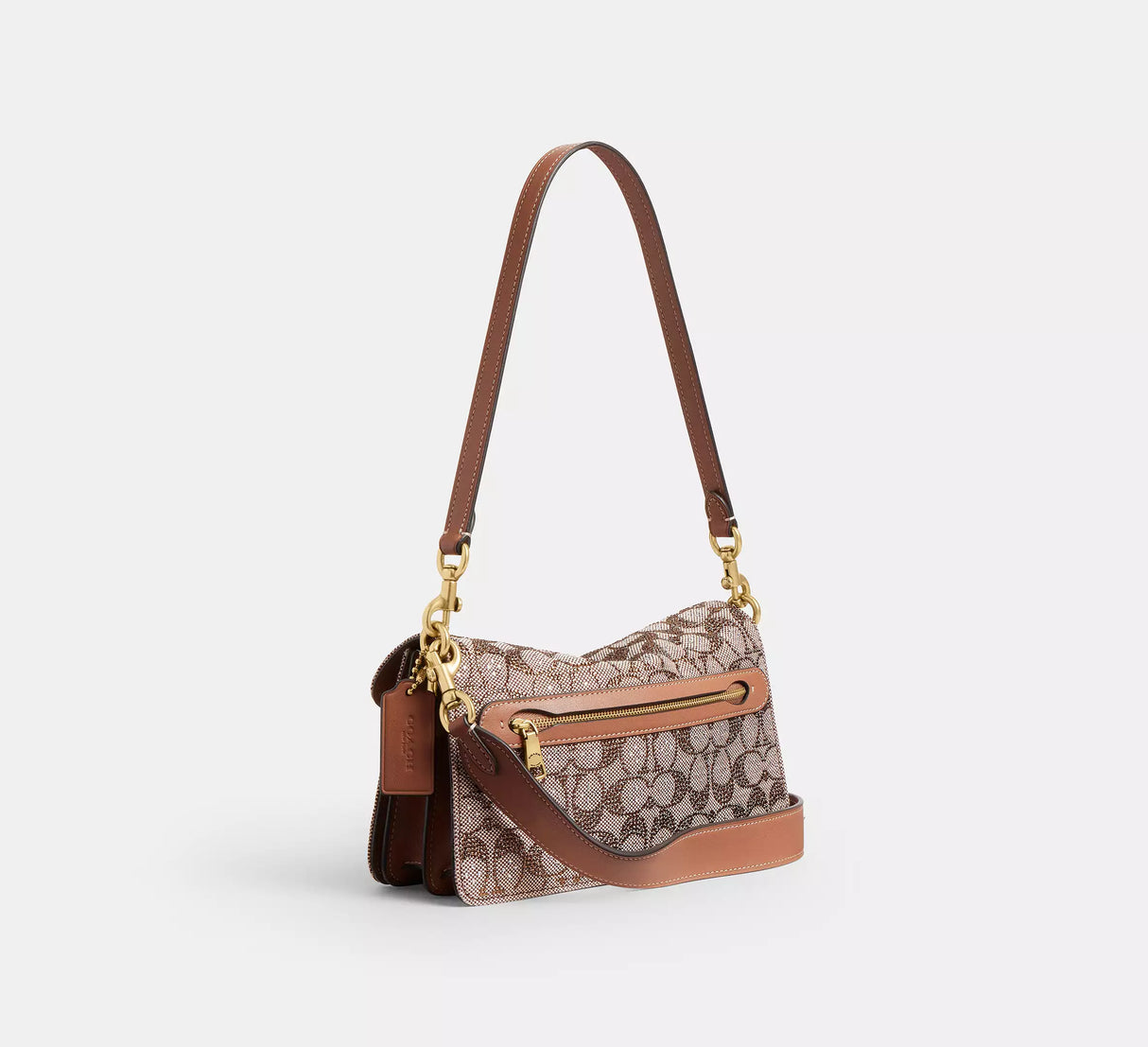 Tabby Shoulder Bag In Crystal Signature Jacquard