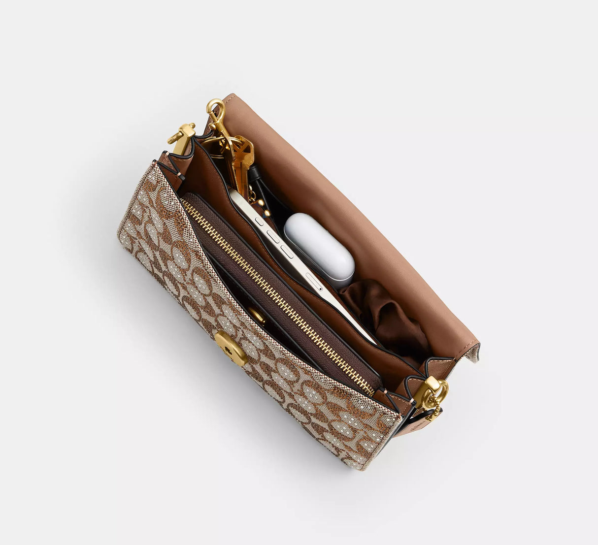 Tabby Shoulder Bag In Crystal Signature Jacquard